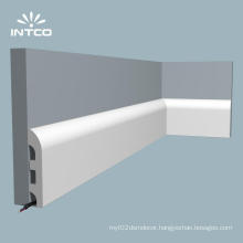 INTCO Wholesale 10cm Quick Install Waterproof Home Accessories Decoration PS Plastic Base Moulding bed base board 3D  wood panel